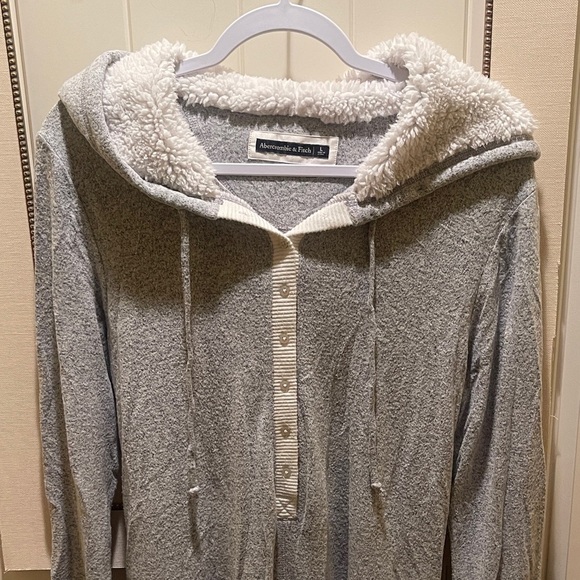 Abercrombie & Fitch Other - Abercrombie & Fitch Heather Gray Fleece Hoodie romper